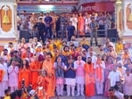 BJP National President Nitin Nabin addresses party leaders and workers during his three-day visit to Uttarakhand.