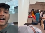 A man pointed out how travellers rushed near a baggage belt even as luggage would move around.