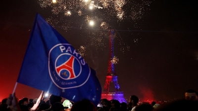 Paris St Germain fans celebrate after winning the UEFA Champions League&nbsp; (REUTERS/Abdul Saboor TPX IMAGES OF THE DAY)