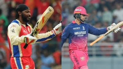Chris Gayle for RCB in IPL 2012 and Vaibhav Sooryavanshi for Rajasthan Royals in IPL 2026. Chris Gayle for RCB in IPL 2012 and Vaibhav Sooryavanshi for Rajasthan Royals in IPL 2026.