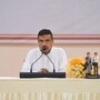মুখ্যমন্ত্রী শুভেন্দু অধিকারীর সঙ্গে গত ৯ মে প্রথম দফায় শপথ নিয়েছিলেন মাত্র পাঁচজন মন্ত্রী।(PTI)