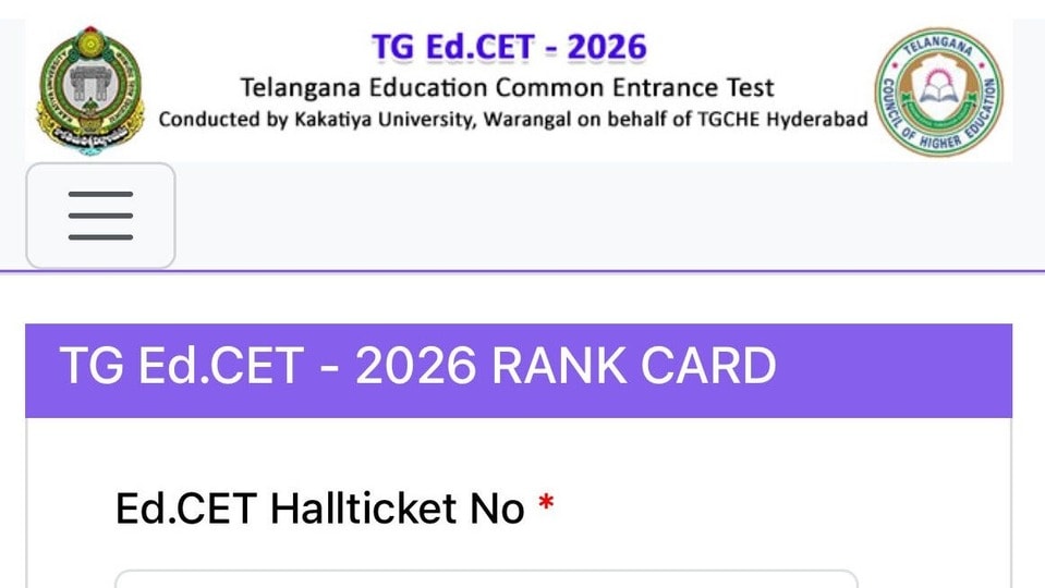 <p>తెలంగాణ ఎడ్‌సెట్ - 2026 ఫలితాలు విడుదలయ్యాయి. ఈ ఏడాది పరీక్ష రాసిన అభ్యర్థుల్లో రికార్డు స్థాయిలో 96.95 శాతం మంది ఉత్తీర్ణత సాధించారు. </p>