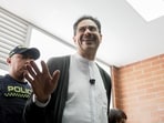 Senator Ivan Cepeda, presidential candidate for the Pacto Historico, arrives at a polling station to cast a ballot in Bogota, Colombia, on Sunday, May 31, 2026. Senator Ivan Cepeda, presidential candidate for the Pacto Historico, arrives at a polling station to cast a ballot in Bogota, Colombia, on Sunday, May 31, 2026.