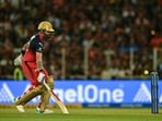 Virat Kohli limps while taking a single.