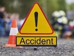 Four family members died after their speeding car crashed into a loaded truck near Nagaur; both vehicles caught fire after the impact. (Representative photo)