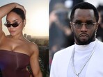 Daphne Joy (L) and rapper and producer P Diddy. 