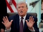 US President Donald Trump speaks during the signing ceremony for an executive order on mail ballots in the Oval Office of the White House in Washington.