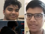(From left) Vedant Shrivastava got the wrong answer sheet from CBSE;  Sarthak Sidhant investigated the board's OSM tender process; and Nisarga Adhikary, who did not want to show his face, hacked into the portal to alert CBSE to tech gaps.