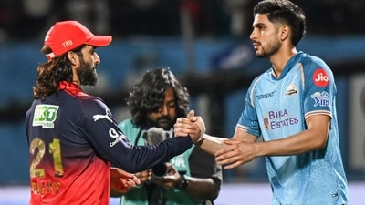 Shubhman Gill greets Rajat Patidar after the IPL 2026 Qualifier 1. (ANI Pic Service)