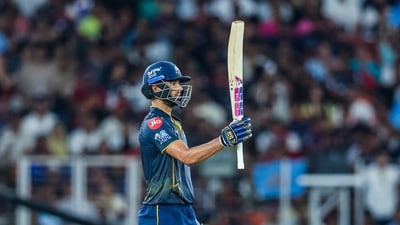 Washington Sundar was the one player who could stick through, scoring 50*. However, even that was only enough to take GT to 155/8 – never enough against a team with the batting riches of RCB. (ANI Pic Service)