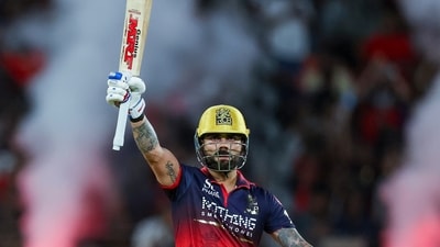 End of the day, it was all about Virat Kohli. Starring for the franchise he has called his home, Kohli struck his fastest-ever IPL fifty, taking only 25 deliveries. Ultimately, he finished on 75*, with three sixes to his name – one of them over long-on to wrap it up, the chasemaster doing what he has done so well for so many years. RCB win with two overs to spare, and are crowned champions! (ANI Pic Service)
