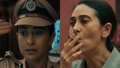 సిగరెట్ తాగుతూ, మందు కొట్టే బోల్డ్ పోలీస్ గా కరిష్మా కపూర్ సిగరెట్ తాగుతూ, మందు కొట్టే బోల్డ్ పోలీస్ గా కరిష్మా కపూర్
