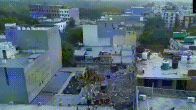 Police said search and rescue operations were continuing until the last trapped person was accounted for. (ANI) Police said search and rescue operations were continuing until the last trapped person was accounted for. (ANI)