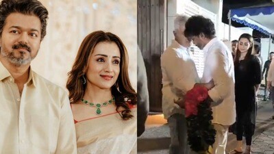 సీఎం అయ్యాక ఫస్ట్ టైమ్ కలిసి కనిపించిన విజయ్, త్రిష సీఎం అయ్యాక ఫస్ట్ టైమ్ కలిసి కనిపించిన విజయ్, త్రిష