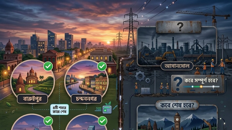 বারুইপুর, চন্দননগর-সহ চার শহরে মাটির তলা দিয়ে বিদ্যুতের তার নিয়ে যাওয়ার কাজ শেষ। (ছবিটি প্রতীকী, সৌজন্যে Nano Banana দিয়ে তৈরি)
