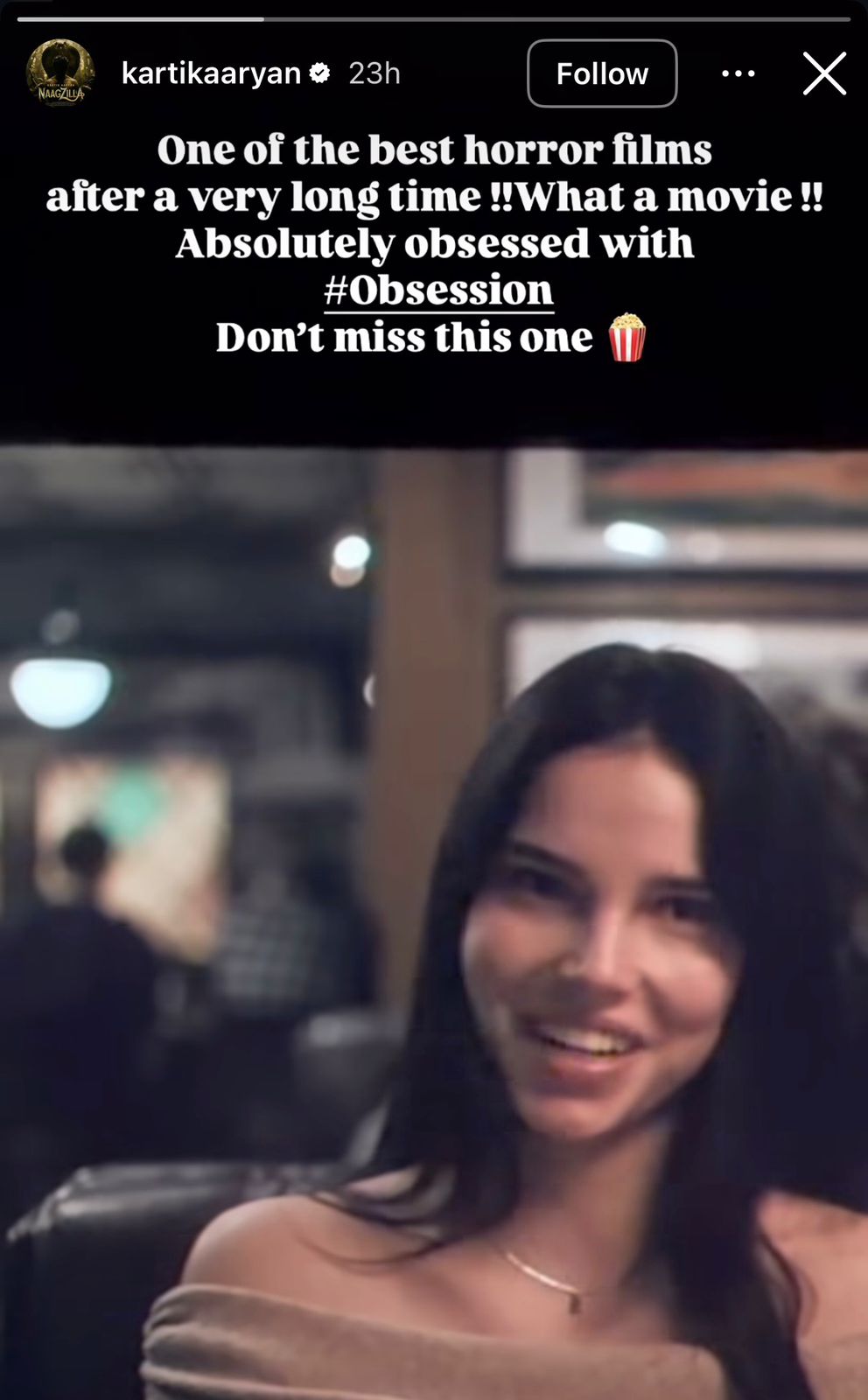 Kartik Aaryan about Obsession via Instagram, Kartik Aaryan about Obsession via Instagram,