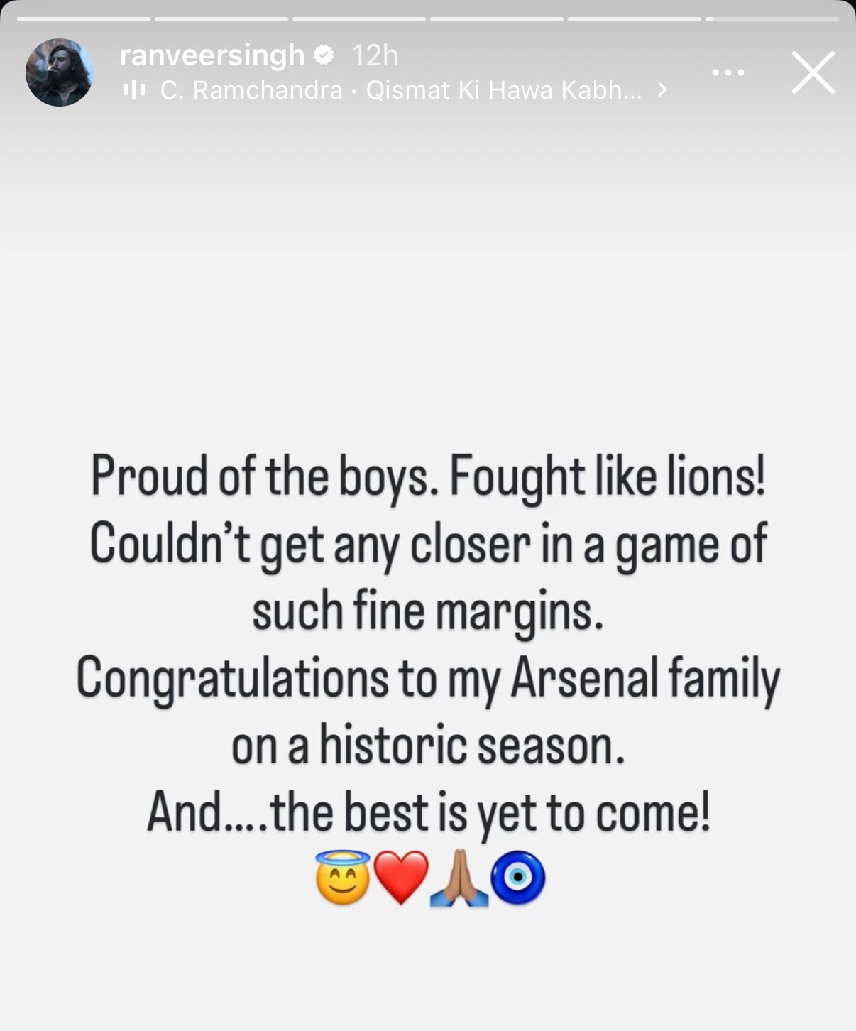 Ranveer Singh via Instagram.
