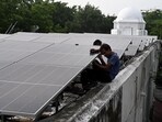 Around 4,600 rooftop solar connections were energised in 2025-26, highest ever in a year. (HT archive)