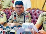 Commissioner of police Swapan Sharma during a press conference in Ludhiana on Monday. (HT PHOTO)