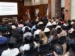 India’s Union Commerce and Industry Minister Piyush Goyal addresses the students and faculty at Toronto University's Munk School of Global Affairs and Public Policy, in Toronto on May 28. (ANI)