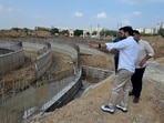 Officials said excess rainwater can be diverted through a gate system once the new drain becomes operational this month. (HT Photo)