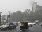 Sudden downpour over the weekend significantly brought down the mercury in New Delhi.(Arvind Yadav/ HT Photo)