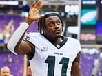 A.J. Brown entered the league in 2019 with the Tennessee Titans and played under then-head coach Vrabel during the early years of his professional career.