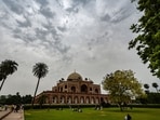 People enjoy the pleasant weather at Humayun’s Tomb in New Delhi, India. (Photo by Raj K Raj / Hindustan Times)