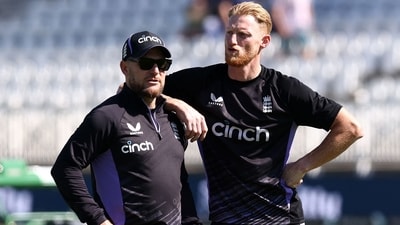 McCullum and Stokes appear to have patched up. (AFP) McCullum and Stokes appear to have patched up. (AFP)