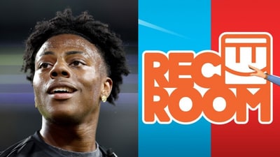 Streamer IShowSpeed (L) and the logo of video game Rec Room. (File Photos) Streamer IShowSpeed (L) and the logo of video game Rec Room. (File Photos)