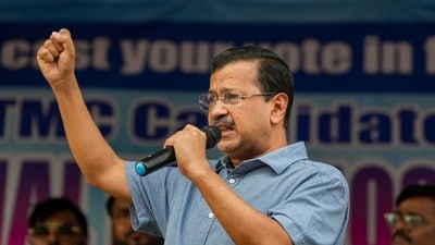 AAP National Convenor Arvind Kejriwal addresses concerns over examination paper leaks in a video message. (PTI) AAP National Convenor Arvind Kejriwal addresses concerns over examination paper leaks in a video message. (PTI)