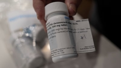 A bottle of daraxonrasib, Revolution Medicine's pancreatic cancer drug, (REUTERS)