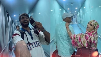A founder shared an emotional video as he took his parents abroad for the first time. (Instagram/nofilterabhi) A founder shared an emotional video as he took his parents abroad for the first time. (Instagram/nofilterabhi)