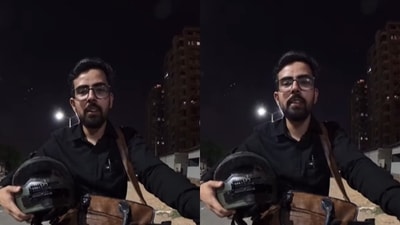 A man shared how he balanced a job, bike taxi shifts, cooking, video editing and PhD studies. (Instagram/trippypandey03)