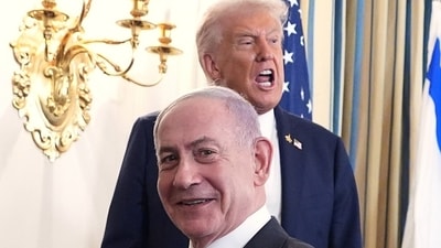 US President Donald Trump spoke with Israeli Prime Minister Benjamin Netanyahu. (AP)