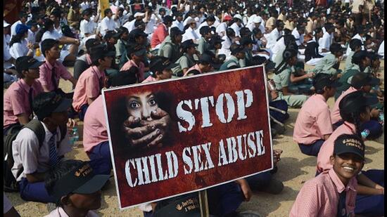 School students participate in an awareness Campaign against Child Sex Abuse (AFP/Getty Images)