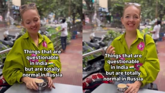 A Russian woman listed everyday Russian habits that felt unusual to her Indian family at home. (Instagram/anasharovasingh)