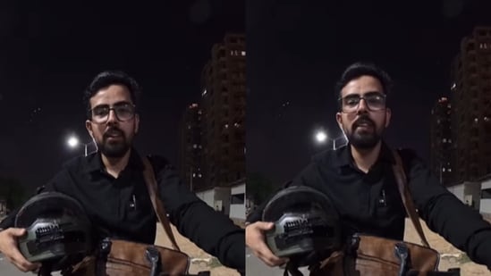 A man shared how he balanced a job, bike taxi shifts, cooking, video editing and PhD studies. (Instagram/trippypandey03)