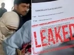 An accused in the recent NEET-UG exam paper leak case being produced before a court.