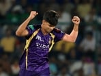 Kolkata Knight Riders' Kartik Tyagi celebrates during IPL 2026. (REUTERS)