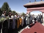 PM Narendra Modi at Muktinath in Nepal.