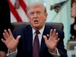 US President Donald Trump speaks during the signing ceremony for an executive order on mail ballots, in the Oval Office of the White House in Washington, DC.