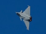 The Rafale fighter jet during the Indian Air Force Day celebration in Guwahati.