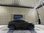 A Volkswagen electric vehicle at a testing facility in Hefei, China.