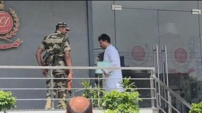 Aam Aadmi Party (AAP) MLA Raman Arora arriving at the Enforcement Directorate’s regional office in Jalandhar on Tuesday. (HT Photo) Aam Aadmi Party (AAP) MLA Raman Arora arriving at the Enforcement Directorate’s regional office in Jalandhar on Tuesday. (HT Photo)