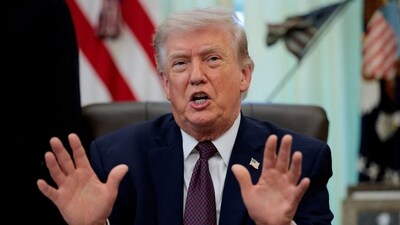 US President Donald Trump is reportedly reconsidering whether to move forward with a $1.8 billion fund after the Justice Department put it on hold. (REUTERS)