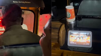 Chennai auto driver wins hearts online. (Instagram/@the_dharani_theory) Chennai auto driver wins hearts online. (Instagram/@the_dharani_theory)
