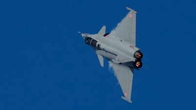 The Rafale fighter jet during the Indian Air Force Day celebration in Guwahati. (AP) The Rafale fighter jet during the Indian Air Force Day celebration in Guwahati. (AP)