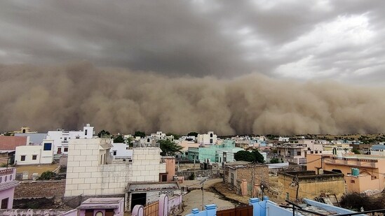Folk artist killed and three others were injured after a wall of a resort collapsed during a strong dust storm in Rajasthan's Jaisalmer (PTI)