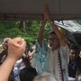 ওয়াই চ্যানেলে ধর্নামঞ্চ থেকে হুংকার মমতা বন্দ্যোপাধ্যায়ের(PTI)